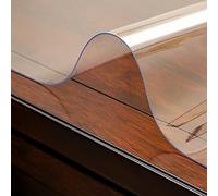 BTYQKZVPM Protecteur de Table en Vinyle Transparent, Tapis de Chaise en PVC, épaisseur 2 mm, Mat, Transparent, Plusieurs Tailles(120x230cm/47.2x90.6in)