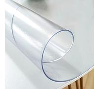 BTYQKZVPM Protecteur de Table en Vinyle Transparent, Tapis de Chaise en PVC givré translucide, épaisseur 2 mm, Cercle, Plusieurs Tailles, Protecteur de Sol(Circle Diameter 90cm/35in)