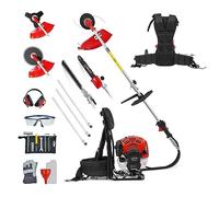 BU-KO Sac à Dos 52 CC - Outil de Jardin Multifonction Essence : débroussailleuse et taille-haie extensible, tronçonneuse, coupe-herbe Essence - 3 rallonges de 75 cm