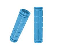 Buaak 1 paire de poignées de vélo antidérapantes en caoutchouc - Pour trottinette Hudora, VTT, scooter, vélo (bleu, 22 mm)