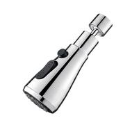 Buaak Rallonge universelle de robinet à 3 modes | Filtre de robinet haute pression avec fonction pivotante, rallonge de robinet flexible pour évier, argenté