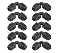 Buachois 10 pièces Coudes de Tuyau d'irrigation, connecteurs coudés Anti-Fuite à 90 degrés pour Tubes d'irrigation Goutte à Goutte de 1/2 Pouces, connecteurs barbelés