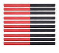 Buachois 10Pcs Crayons de Charpentier, 175mm Crayon à Bois de Rouge et Bleu | Crayons de Recharge de Constructeur, Hexagonal Menuisiers Travail, Carrelage Bois Métal Verre Cuir Plastique Menuisiers