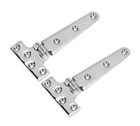 Buachois 2 Pièces 152 * 76mm/6x3in Charnière en Forme de T en Acier Inoxydable 316 Robuste Universel Yacht Bateau de Pêche Hors-Bord Marine Longue Charnière Quincaillerie Accessoires