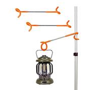Buachois 3Pcs Crochet de Lanterne pour Camping, Orange Crochets de Lampe Suspension de Poteau de Tente, Crochets Support de Lanterne en Forme de S pour Jardin, Crochet en Métal à Deux Voies