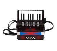 Buachois Accordéon Piano 17 Touches 8 Basses, Instrument de Musique Portable avec Sangle Réglable ABS pour Débutants et, Cadeau Musical Éducatif (Noire)
