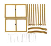 Buachois Arche de Mariage en Or avec Sommet Courbe pour Cérémonie Anniversaire Décoration, Structure Métallique Stable 2.04m et 2.44m pour Fête Intérieur Extérieur
