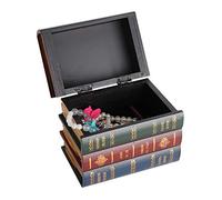 Buachois BoîTe à Livres Décorative, DéCorations de Livres Anciens, Boîte de Rangement de Bibelots En Forme de Livre Vintage, BoîTe de Rangement de Bijoux en Forme de Livre de Simulation(Large)