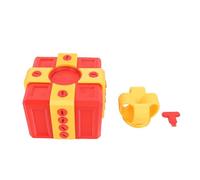 Buachois Boîte Ennuyeuse, Sacs Cadeaux D'impression 3D avec Impression Visible, 10cm Cubes Puzzles Coffret Cadeau pour Farces, Boîte de Rangement pour Saint-Valentin, Cadeau D'anniversaire (Rouge or)
