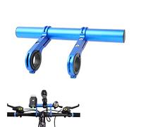 Buachois Cadre D'extension de Guidon de Vélo, Support D'extension de VéLo Multifonction Double Support de Guidon de VéLo pour Lampe de Poche, Support de TéLéPhone, Compteur de Vitesse(Bleu)