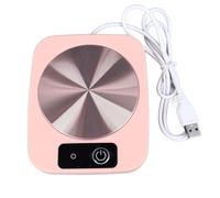 Buachois Chauffe tasse Intelligent à Température Constante, Alimentation USB, Design Étanche, Économie d'Énergie, Portable pour Bureau, Voyage, Maison (Rose)