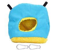 Buachois Chaussade Chaude, hamac à Oiseaux Round Forme Soft Soft Save Espace Easy Clean Sénalisation Hiver Chaussure Perrot Nest House for Parrot Parakeet Cockatiel Conure Budgie (Bleu)