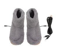Buachois Chaussons Chauffants épais, Pantoufles Chauffe-Pieds, Chauffe-Pieds d'hiver avec Inserts Chauffants au Micro-Ondes, Chaussons Chauffants, Pantoufles Chauffantes pour Les Pieds(Gris)