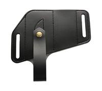 Buachois Étui à outils EDC en cuir PU, étui de ceinture compact avec fermeture à pression, pochette multi-outils tactique pour outils multifonctions, couteaux, transport quotidien (Black)