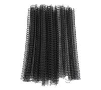 Buachois Fil de Reliure Double Boucle A4, 100 Pièces Fil de Reliure en Fer Nylon 12,7 mm Diamètre 34 Boucles 3:1 Pas pour Documents Professionnels Rapports Projets (Black)