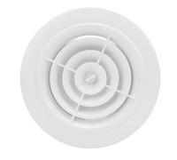 Buachois, Grille de Ventilation Ronde pour Plafond Mur, Couverture de Bouche d'Aération ABS, 100mm, Blanc, Ventilation d'Air, Pour Salle de Bains Cuisine Bureau