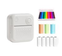 Buachois Imprimante d'étiquettes, imprimante Thermique de 2 Pouces 58 mm, imprimante de Poche Portable sans Encre, Impression Noir et Blanc 200 DPI, Mini imprimante d'images, imprimante (W-2)