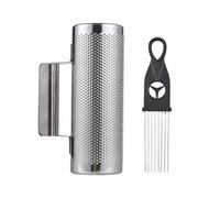 Buachois Instrument en Acier Inoxydable avec Racloir, Percussion Latine Outil de Formation 12 Pouces pour Groupes de Jazz Concerts Spectacles (8 pouces)