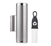 Buachois Instrument en Acier Inoxydable avec Racloir, Percussion Latine Outil de Formation 12 Pouces pour Groupes de Jazz Concerts Spectacles (10 pouces)