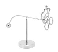 Buachois Jouet D'éQuilibre en Fer, éQuilibrage Tum-Bler Ball Swing HaltéRophilie Mouvement PerpéTuel Jouet de Bureau DéCompressif pour la DéCoration de la Maison