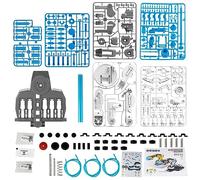 Buachois Kit Bras Robotique Hydraulique, Bras Mécanique Assemblage DIY avec Pince et Ventouse, Expérience Scientifique pour Jeunes, sans Piles ni Moteurs (101 Bleu)