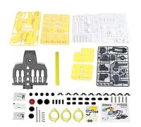 Buachois Kit Bras Robotique Hydraulique, Bras Mécanique Assemblage DIY avec Pince et Ventouse, Expérience Scientifique pour Jeunes, sans Piles ni Moteurs (102 Jaune)