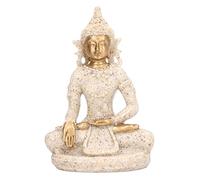 Buachois Méditation Assis Bouddha Sculpture en Grès Rétro Décoration De La Maison Statue Bouddhisme Sculpture Art Résine Créative Rétro Salon Décoration de La Maison(2#)