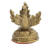 Buachois Mini Golden Phoenix Figurine Laiton Chinois Feng Shui Phoenix Statue Auspicious Richesse Bonne Chance Sculpture Ornements pour Home Office Decor