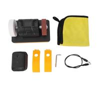 Buachois Mini Meuleuse d'Établi Sans Fil, Meules doubles de 3 Pouces, Jaune | Mini polisseuse d'établi, vitesse variable 2000-6000 tr/min pour l'affûtage et le polissage, pour usage en atelier à domicile