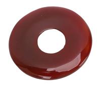 Buachois Pendant Cristal Naturel en Forme de Donut Agate Rouge pour la Création de Bijoux, Décoration D'Intérieur Cadeau D'Anniversaire ou Noël