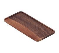 Buachois Plateau de service en bois, petit plateau rectangulaire en bois de noyer pour dessert, collation, apéritif, sushi, fromage, planche de service pour salle de bain, café, décoration
