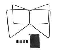 Buachois Pliant Filher Stand avec Sac de Transport Boîte de Rangement en Acier Inoxydable Boîte de Rangement de la boîte à Glace Rack pour la randonnée pour Le Barbecue de pêche à