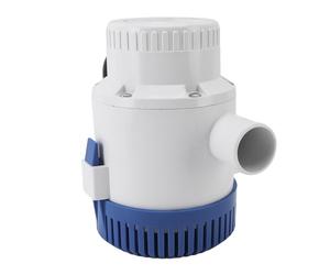 Buachois Pompe de Cale Électrique 3500GPH Automatique Submersible, Pompe de Drainage pour Piscine Spa Étang avec Moteur Refroidi à l'Eau et Système de Filtration Amovible (12V)
