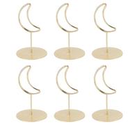 Buachois Porte Cartes de Table en Forme de Lune, Support pour Menu, Nom, Photo, Memo, 6 Pieces, Accessoire Bureau pour Fetes, Mariages, Conferences, Papier Carton