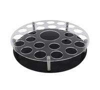 Buachois Porte gobelets à vin, Support 25 emplacements avec fente centrale pour bouteille, Plateau de service en acrylique pour bar fête club, Diamètre 30 cm Hauteur 5.35 cm