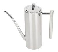 Buachois Pot à Huile en Acier Inoxydable, Récipient à Épices de Cuisine avec Couvercle et Bec Verseur, Capacité 500 ml, pour Cuisine et Préparation Alimentaire (Type à poignée droite - 0,7L)