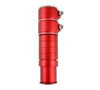 Buachois Riser de Potence de Vélo, 13 cm Rallonge de Guidon Haute Résistance, Tige de Fourche de Vélo, Adaptateur Tête Haute Réglable pour Vélo de Route, VTT(Rouge)