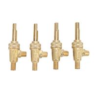 Buachois Robinet de Cuisinière à Gaz Horizontal en Laiton, Valve Split, Jeu de 4 Pièces Compatible Séries JB JBR JHP JMSS JTRH, pour Réparation et Remplacement de Gril de Cuisson