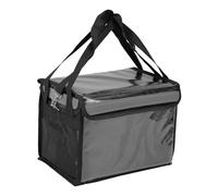 Buachois Sac de Nourriture isolée, Sac de Livraison de Nourriture réutilisable avec Assiette inférieure, Sac de Refroidisseur de Restauration à Grande capacité avec Bande réflexive pour (22L)