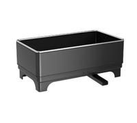 Buachois Sponge Holder Kitchen Sink Iron Self Draining Removable (Black) | Drain Pipe for Sponges Brushes Dish Cloths Countertop Farmhouse Kitchen