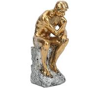 Buachois Statue du Penseur en Résine Finition Bronze Doré 25 cm