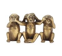 Buachois Statues de Singe, 7,6 X 4,3 X 2,5 cm Trois Singes sans Parler, sans écouter, sans Voir, Sages, Petits Singes, Statue d'animal pour Bureau, Chambre à Coucher