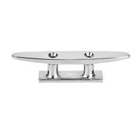 Buachois Taquet de Quai de Bateau, 10-20cm Taquet Plat Plat Argenté Classique en Acier Inoxydable 316 Matériel Marin Robuste Taquet de Quai d'amarrage pour Navires Bateaux Yachts(12.5 x 3cm)