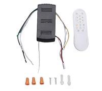 Buachois Télécommande pour Ventilateur de Plafond avec Lumière, Kit Contrôleur Universel 6 Vitesses Réglables Minuterie 2H 4H Distance de Contrôle Éloignée pour Maison Bureau