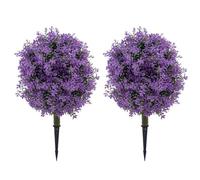 Buachois Topiaires Artificiels Cyprès avec Pics, Arbres Cyprès Faux de 60 cm avec Feuillage Permanent pour la Décoration Extérieure sur Porche, Balcon et Terrasse