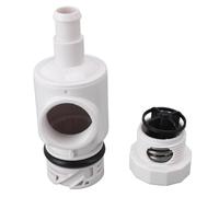 Buachois Vanne à Déconnexion Rapide D29 pour Équipements de Piscine, Valve de Désarmement avec Soupape de Sûreté, Raccord Mur en PVC et Acier Inoxydable pour Systèmes de Nettoyage