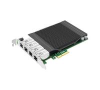 Buacoz Carte réseau PCIe X4 Quad-Port Gigabit PoE avec Intel I350-T4 RJ45 Carte NIC LAN Ethernet Adaptateur Support Windows Server Linux Ubuntu VMware
