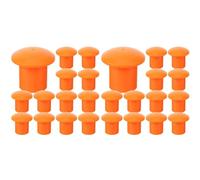 BUAGOUWZ 100 Pièces de Capuchons de Protection pour Barres D'Acier, Manchons de Protection pour Industrie de la Construction, Protection Contre les Champignons
