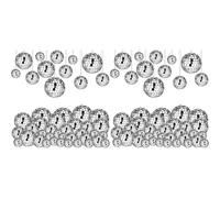 BUAGOUWZ 108 Pièces Boule Disco, Décoration de Boule Disco Suspendue, Mini Boule Disco Argentée, Décoration de Gâteau, Boule à Miroir, Décorations de Mariage et de Noël