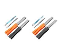 BUAGOUWZ 2X 2 Aiguiseurs de Couteaux Diamant Double Face/2 Tige D'Affûtage Diamant Rétractable, Aiguiseur de Lame Aiguiseur de Couteaux de Poche en Pierre